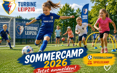 Fußball- & Spiele Feriencamp bei Turbine Leipzig! Vom 10. - 14.08.2026